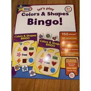 Active Minds Activity Folder - Let's Play Colors & Shapes Bingo! Sealed New